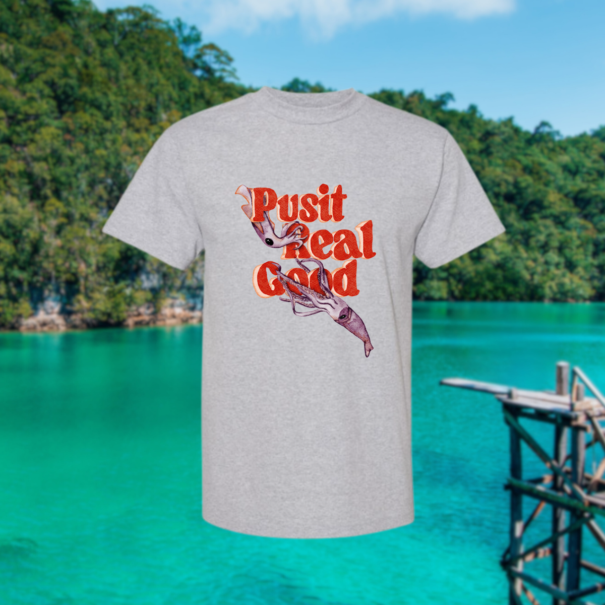 Pusit Real Good Tee by Catherine Hernandez
