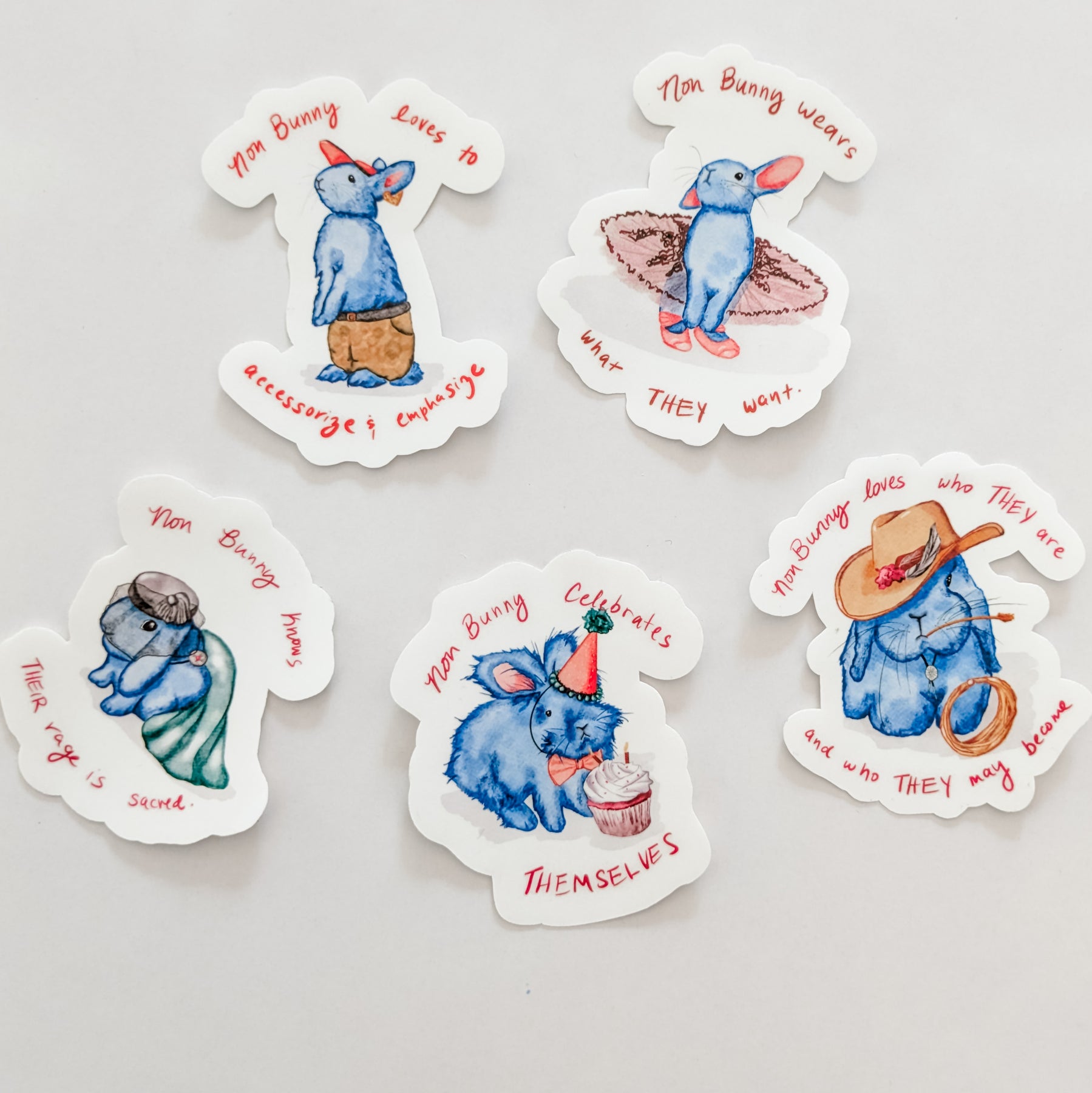 Non Gift Sticker Non Bunny (Non-binary) Sticker Set – Pinay Collection
